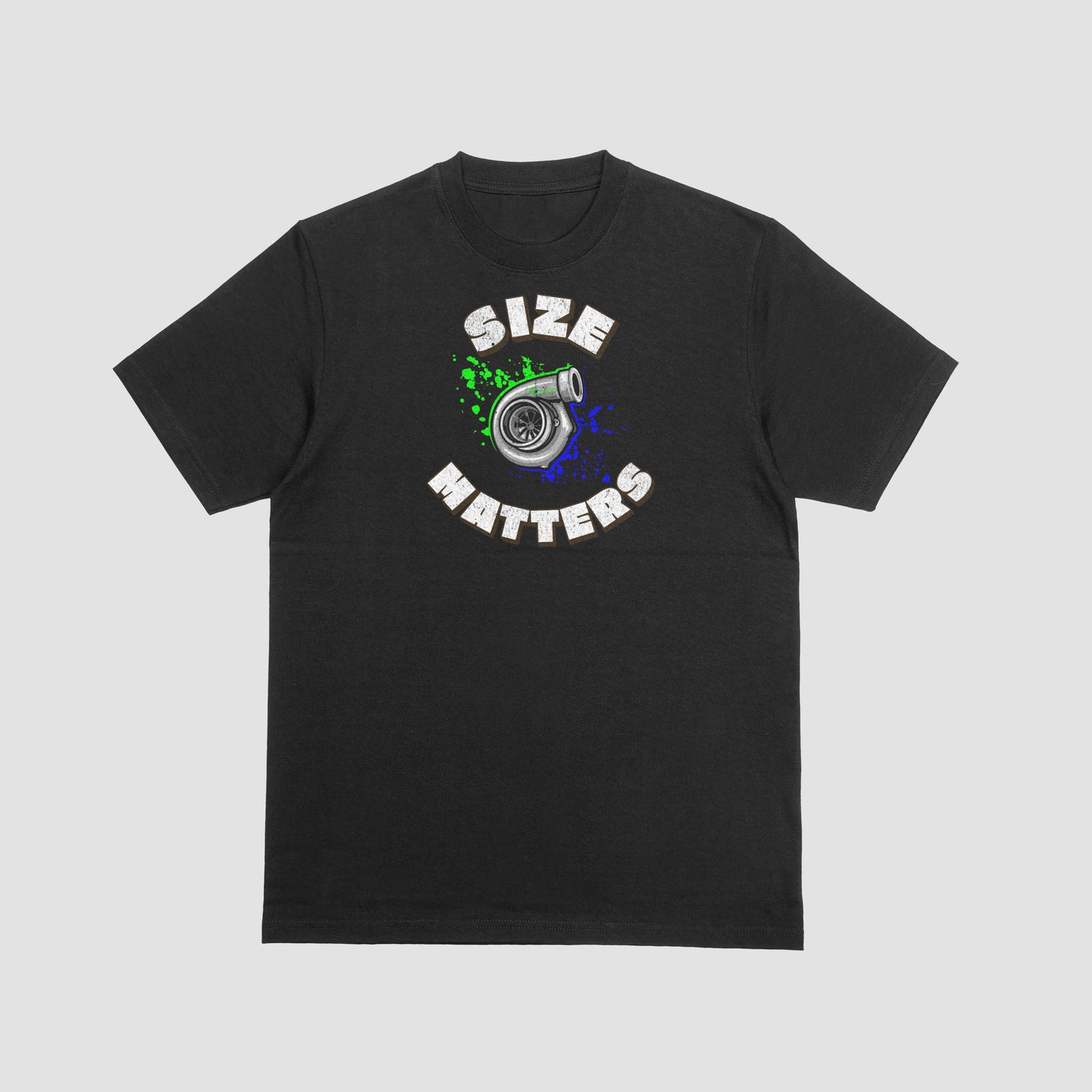 Size Matters Turbo T-shirt (White Font)